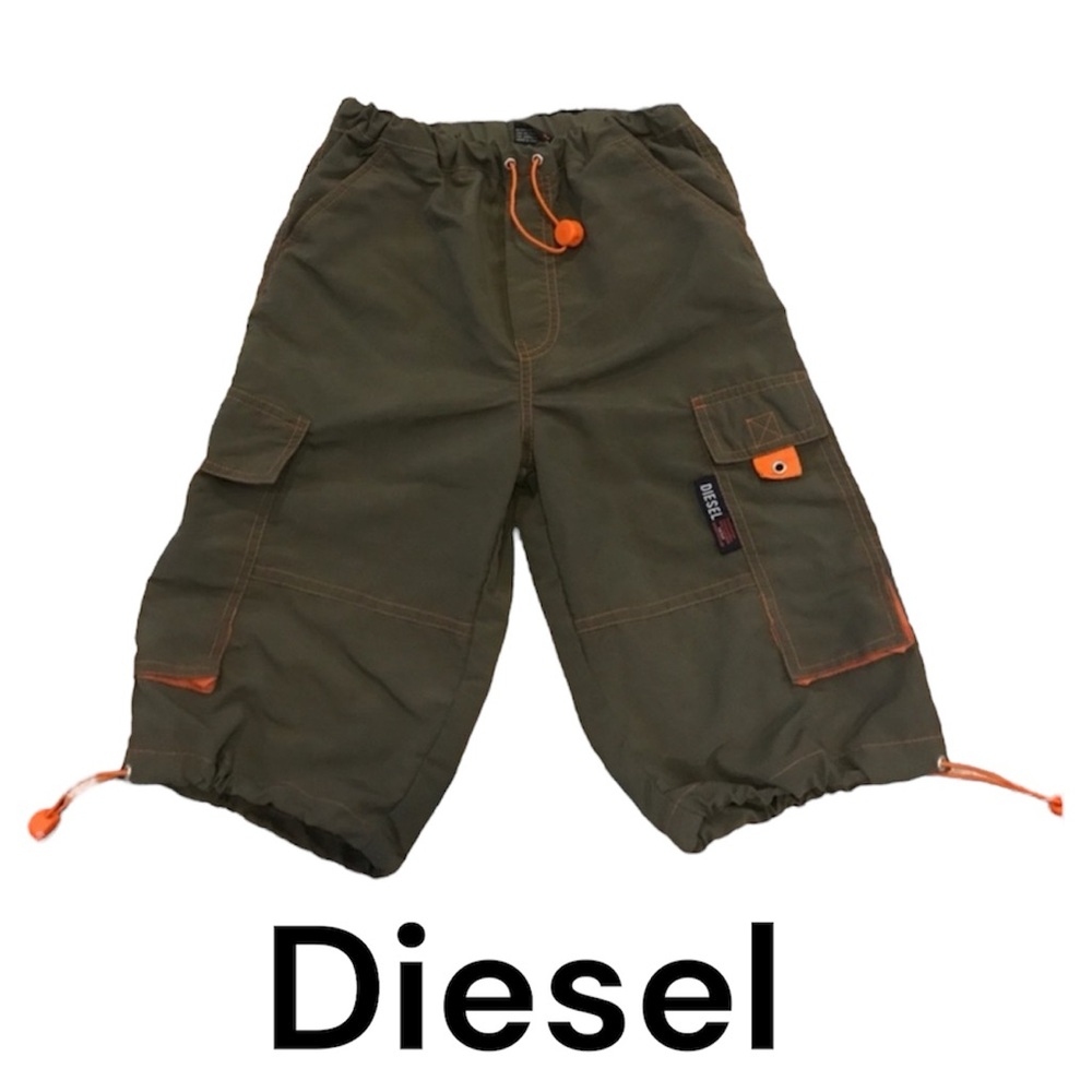 authentic Diesel designer boys oversized cargo shorts Sz 4